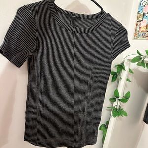 RIBBED GRAY FOREVER 21 TOP!